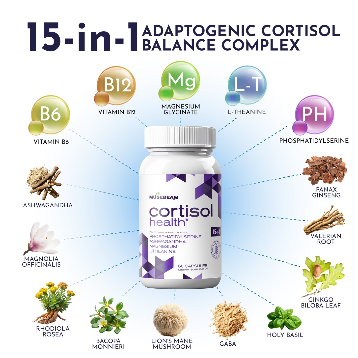 MuseBeam Cortisol Detox Supplement