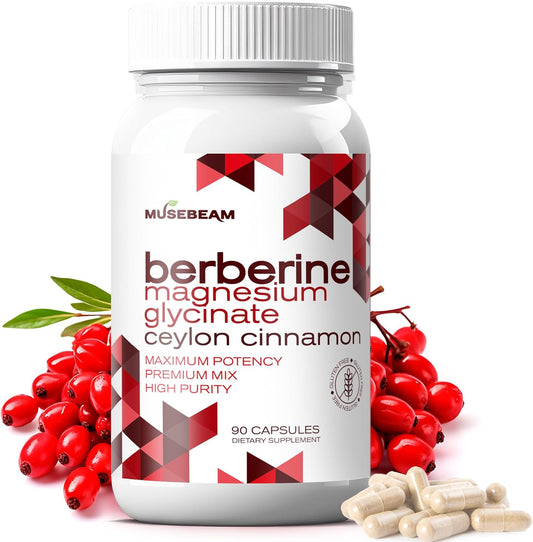 MuseBeam Berberine HCL Magnesium Glycinate Supplement