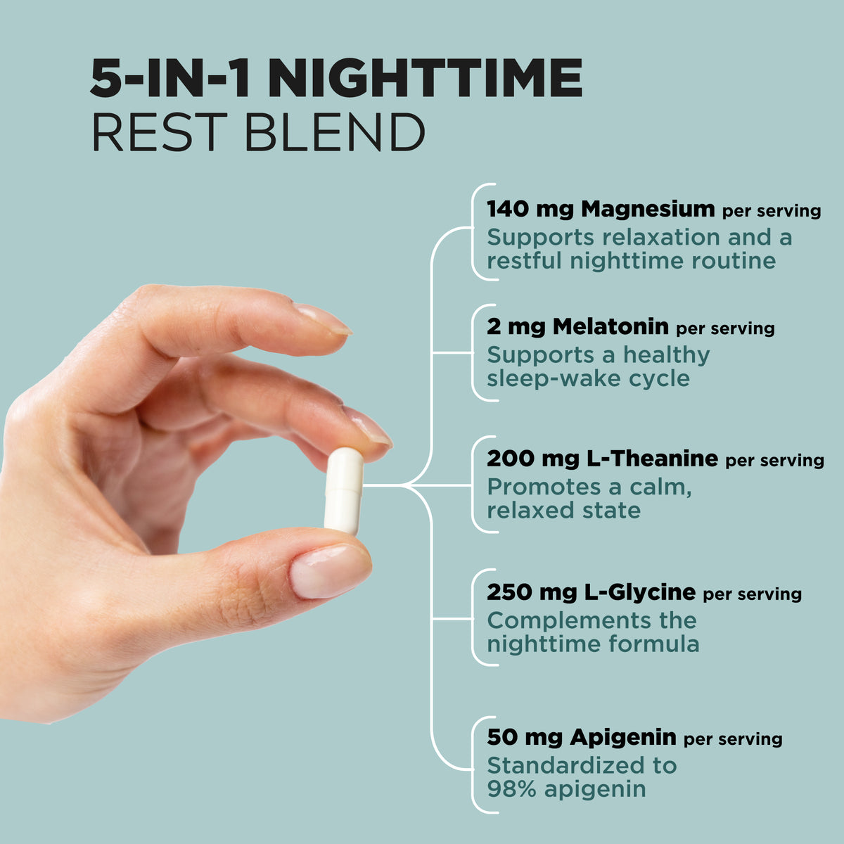 MuseBeam Magnesium Glycinate 275mg Melatonin
